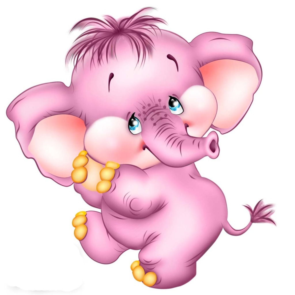 Розовый слон для детей