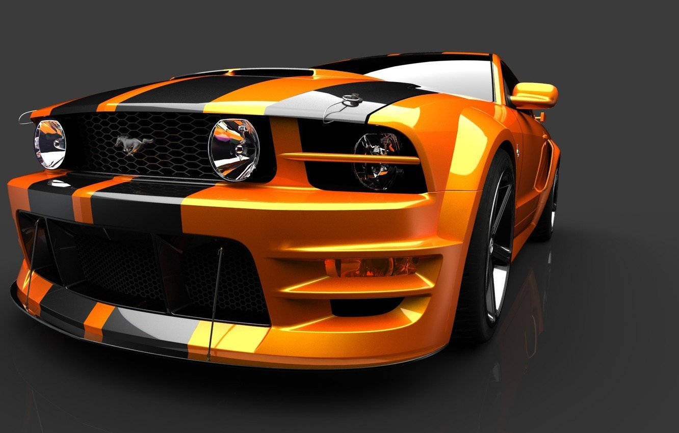 Ford Mustang gt500 Orange