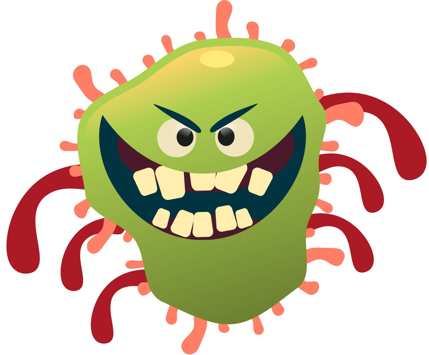 Злые микробы для детей