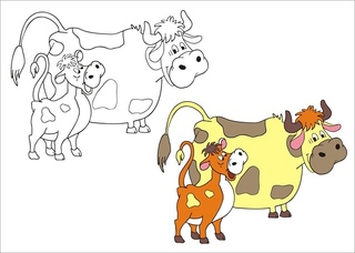 Корова из Простоквашино раскраска