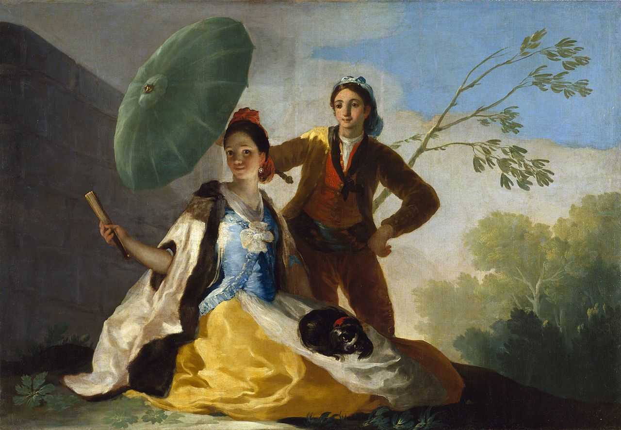 • Франсиско Гойя. Зонтик. 1777 Г. музей Прадо, Мадрид