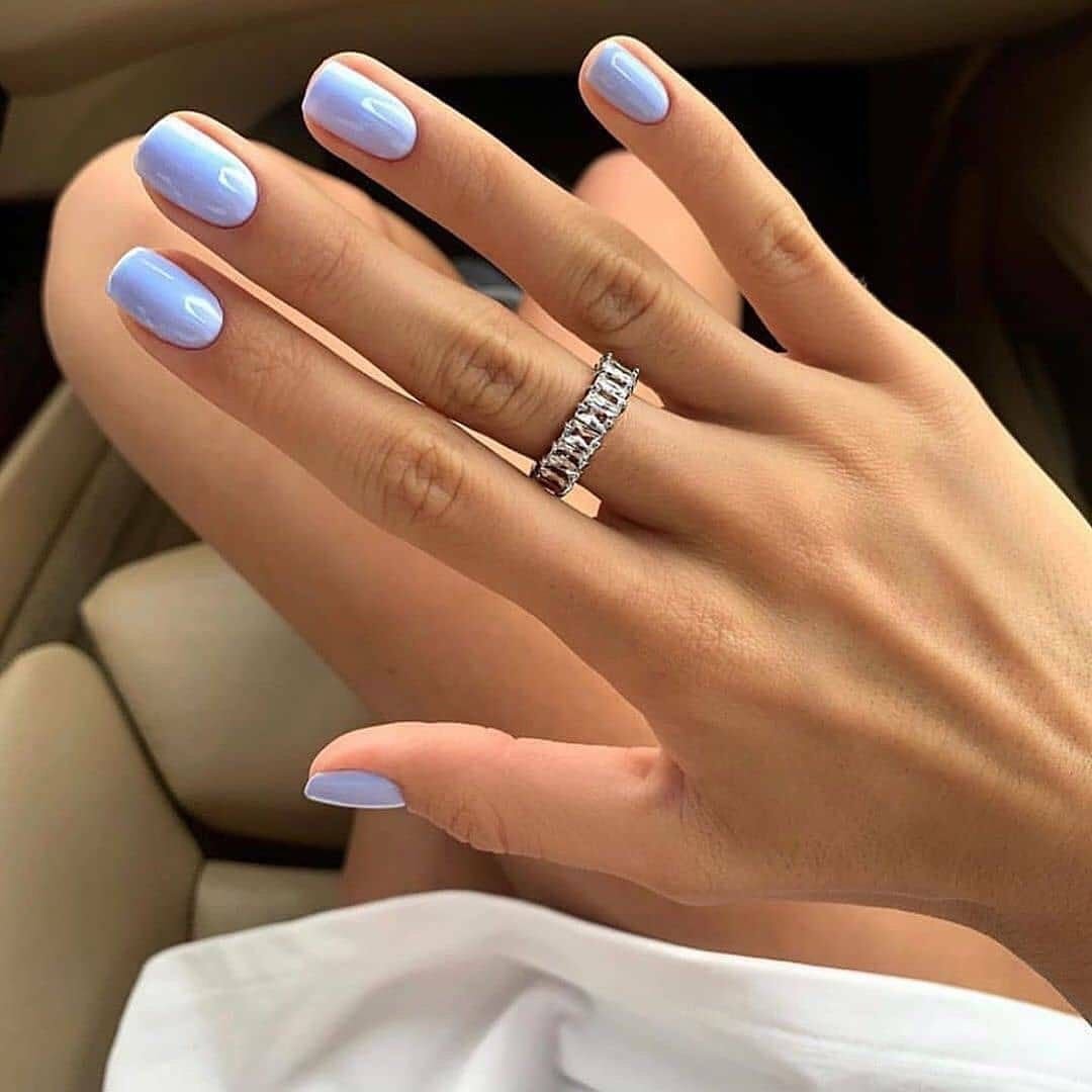 Красивые однотонные ногти