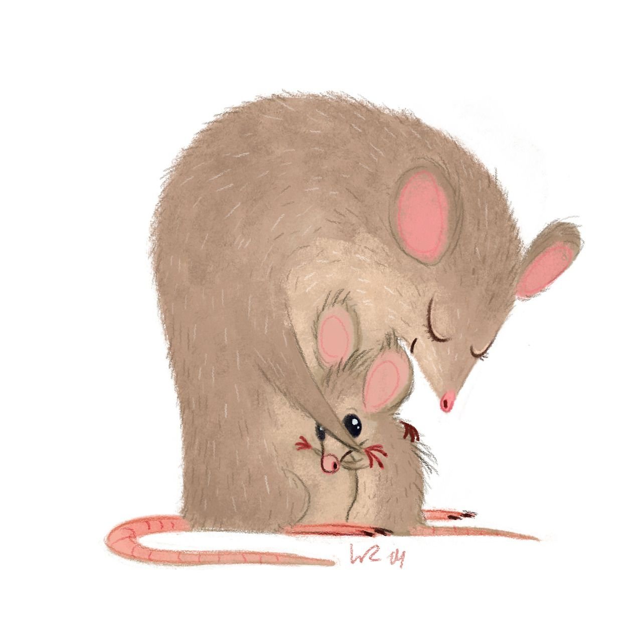Мышки обнимаются