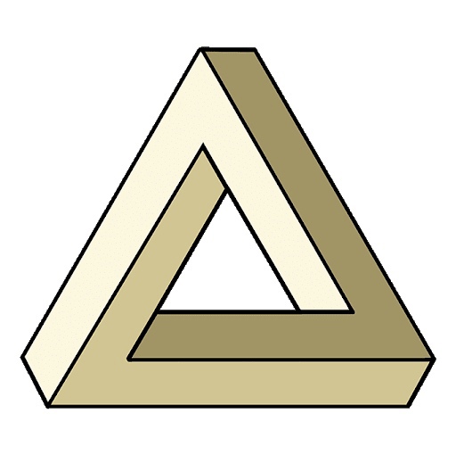 Оптические иллюзии невозможные фигуры треугольник Пенроуза