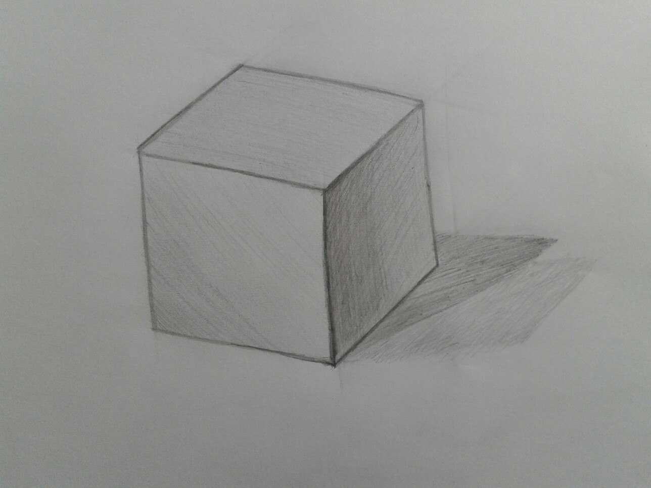 Рисование объемных фигур куб