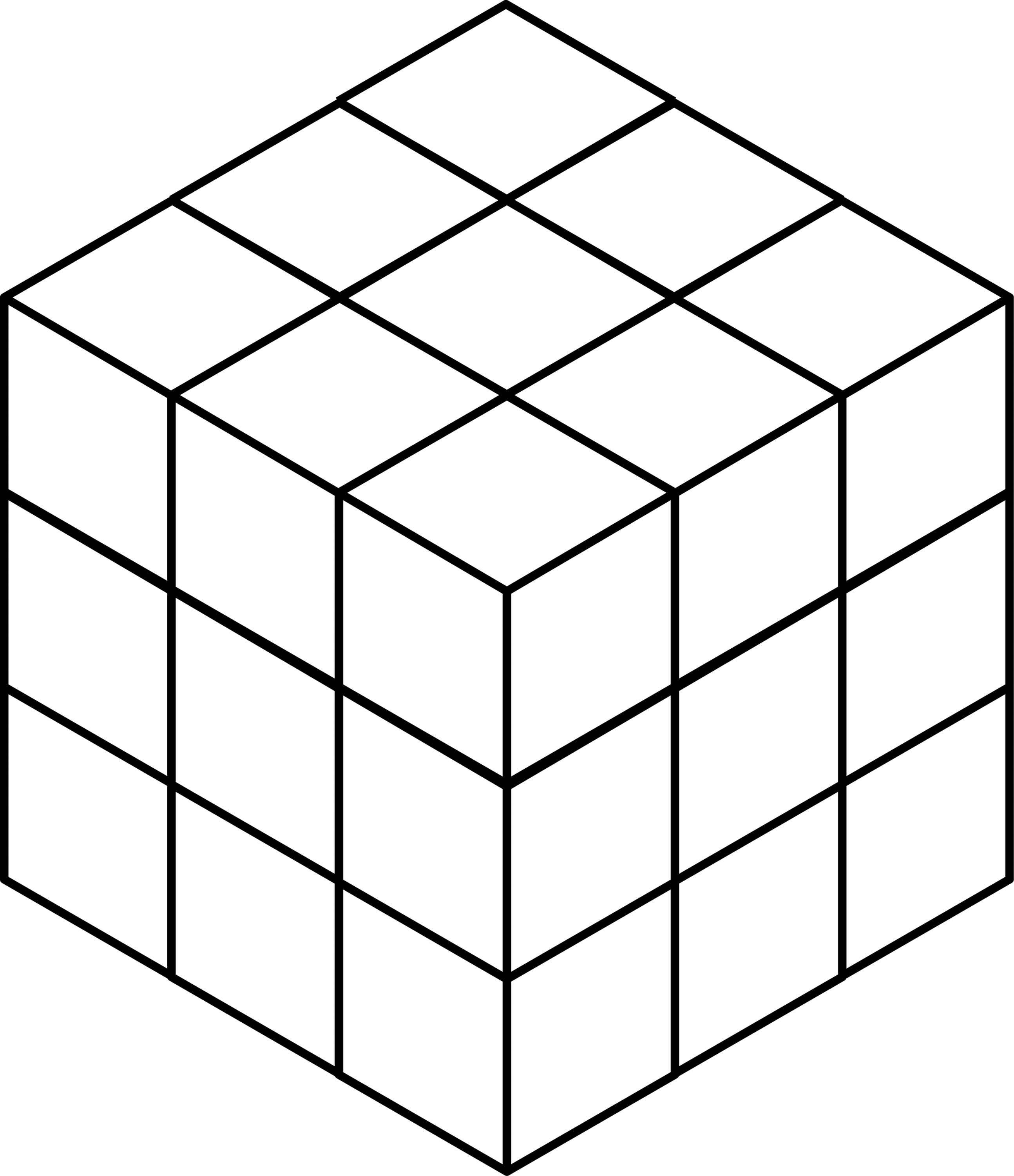 Кубик Рубика по клеточкам