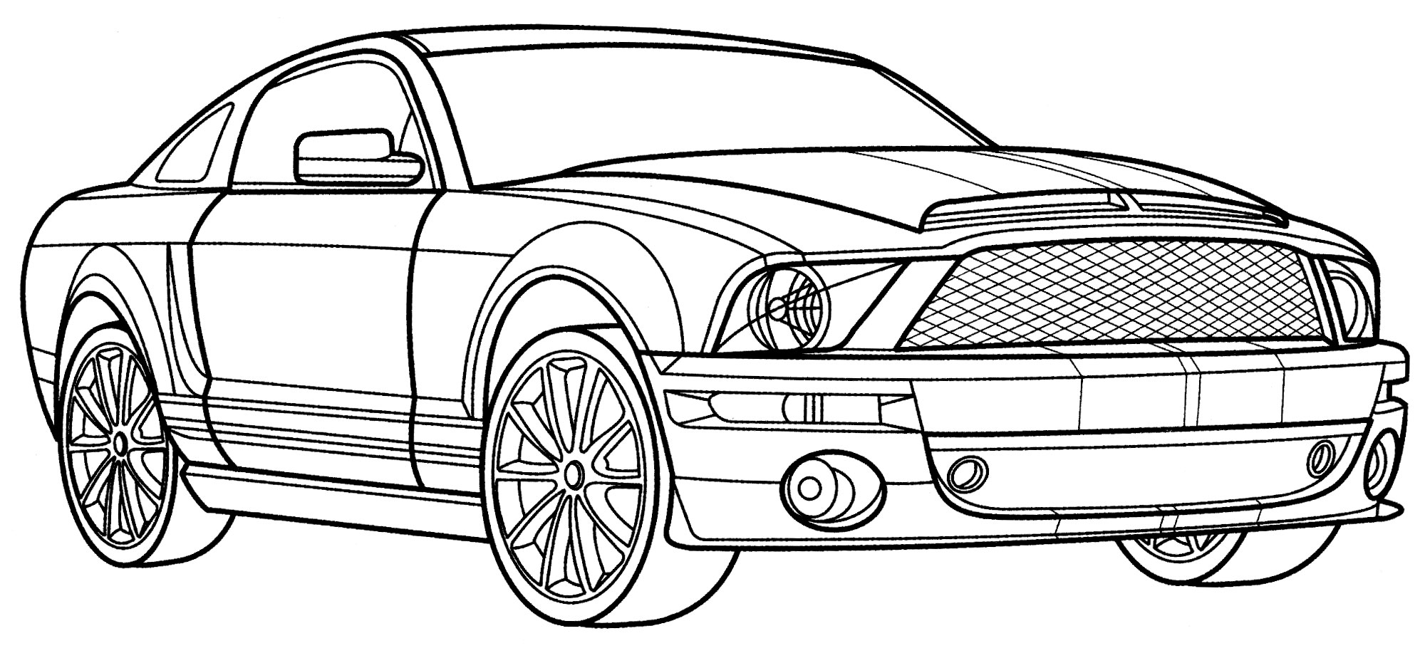 Форд Мустанг 2014 раскраска