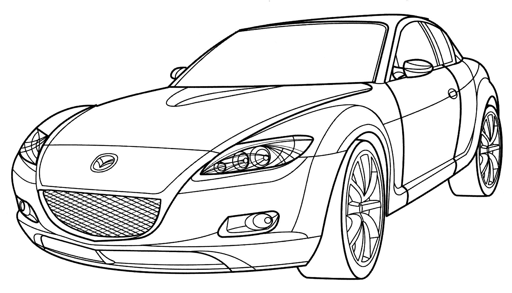 Раскраски машины Mazda rx8