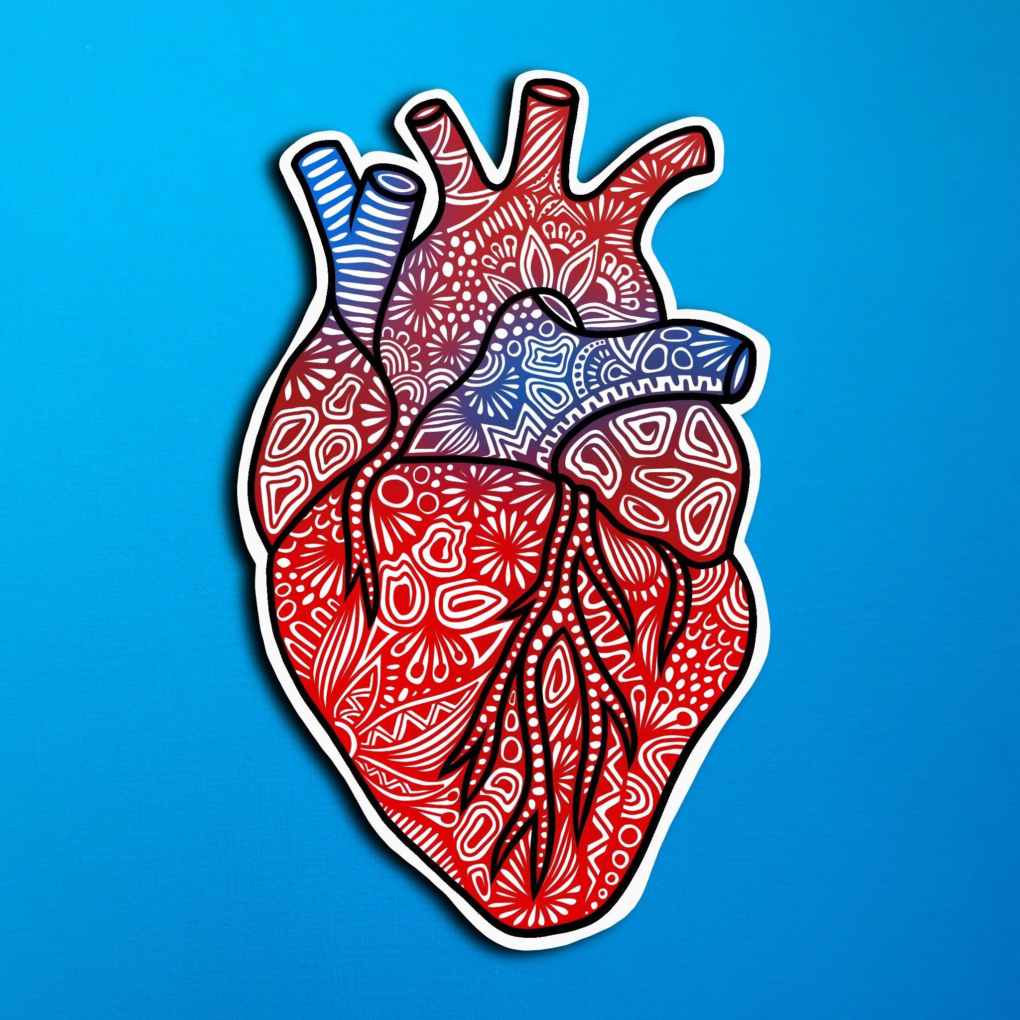 Стикеры сердце Анатомическое
