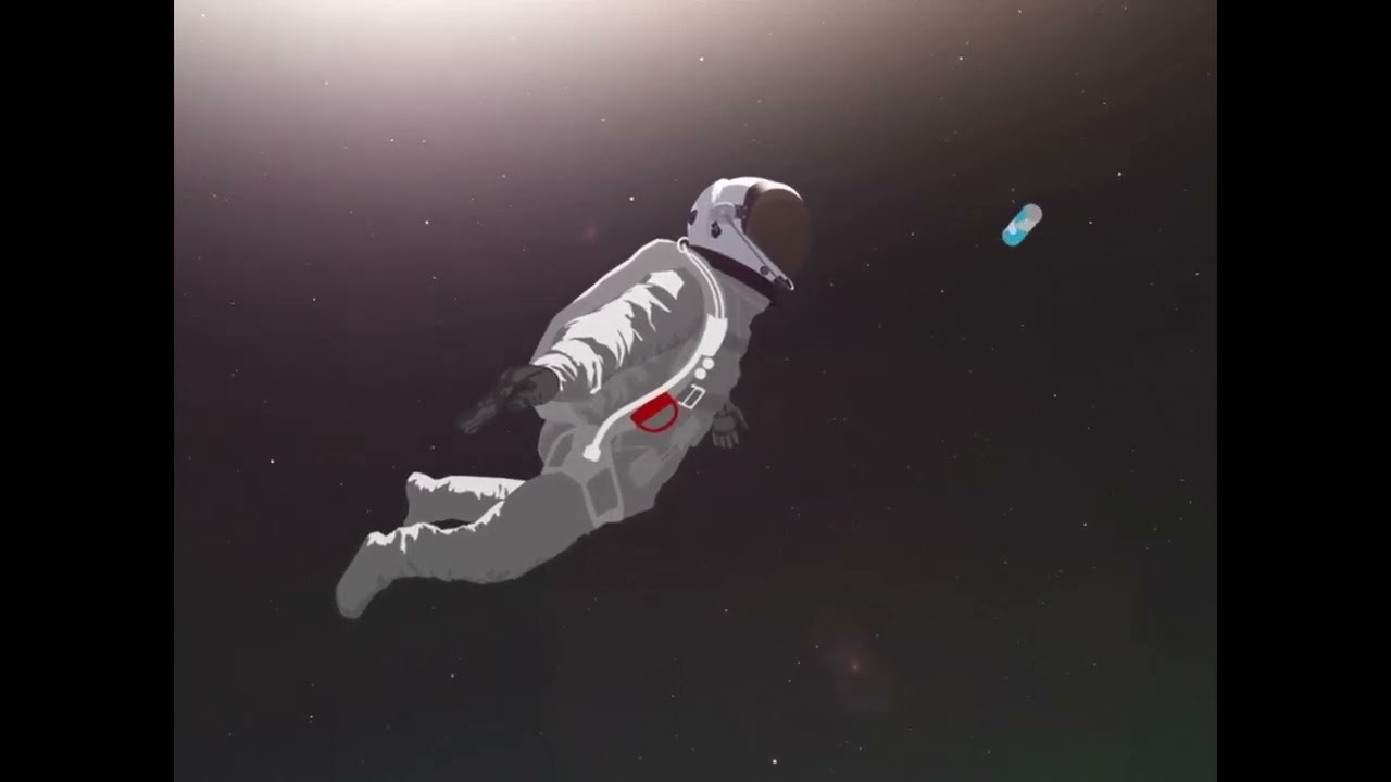 Гифка космонавт в космосе