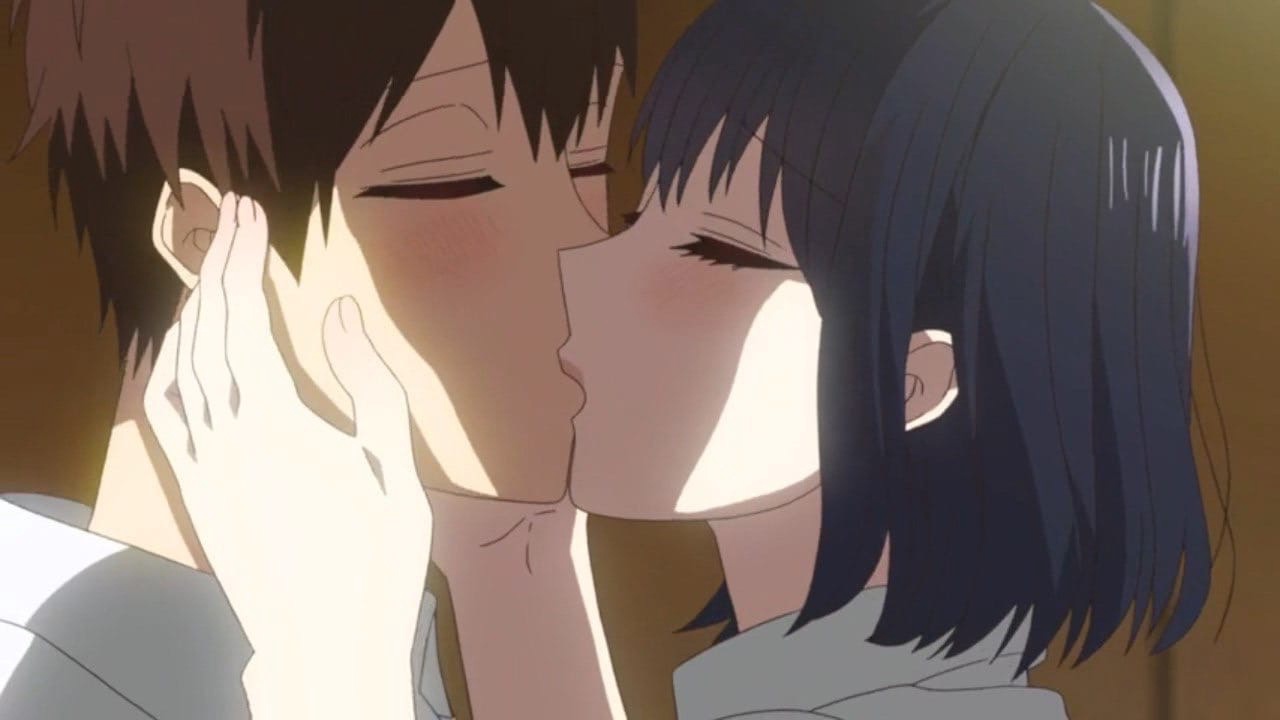 Любовь и ложь аниме Мисаки поцелуй