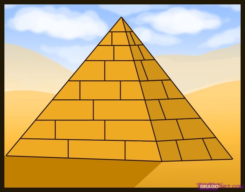 Как нарисовать пирамиду Хеопса