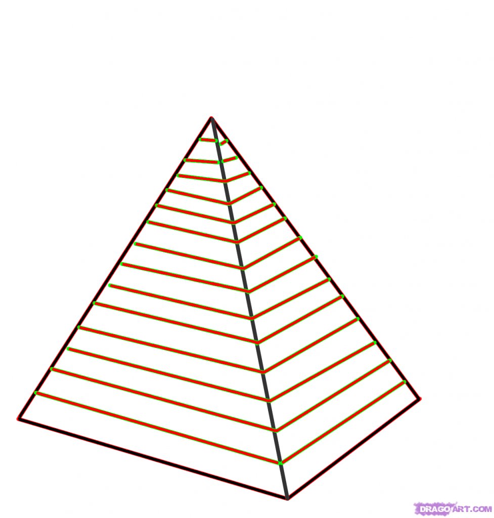 Пирамида раскраска для малышей