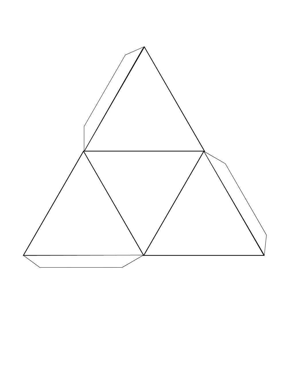 Объемный треугольник из бумаги