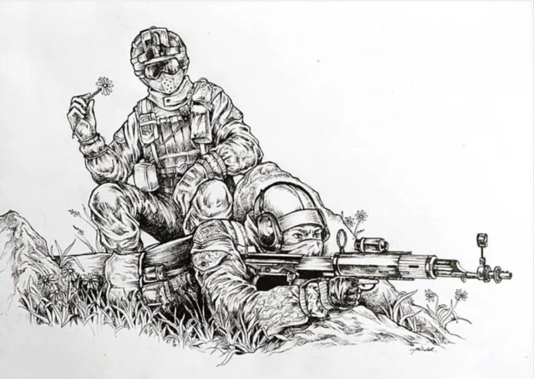 Рисунок спецназовца