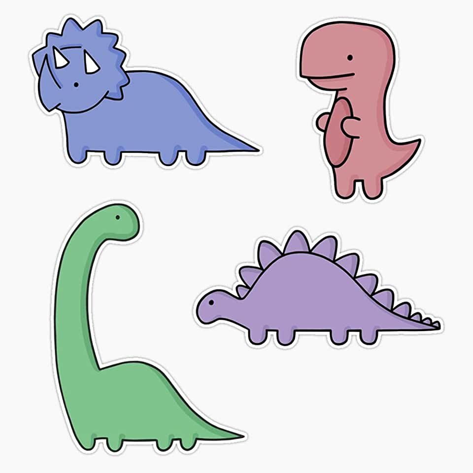 Рисунки динозавров для срисовки легкие