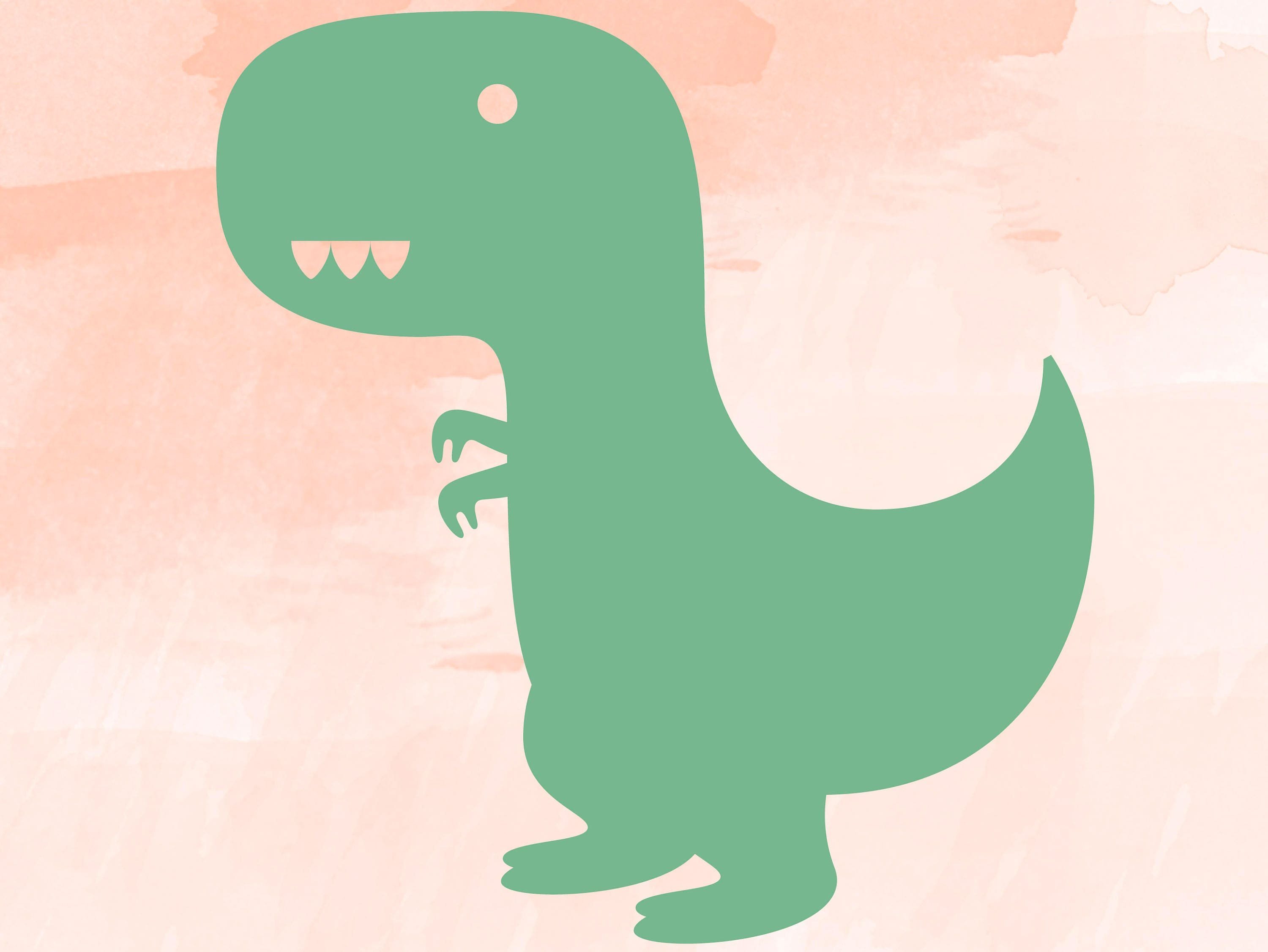 Динозавр силуэт простой
