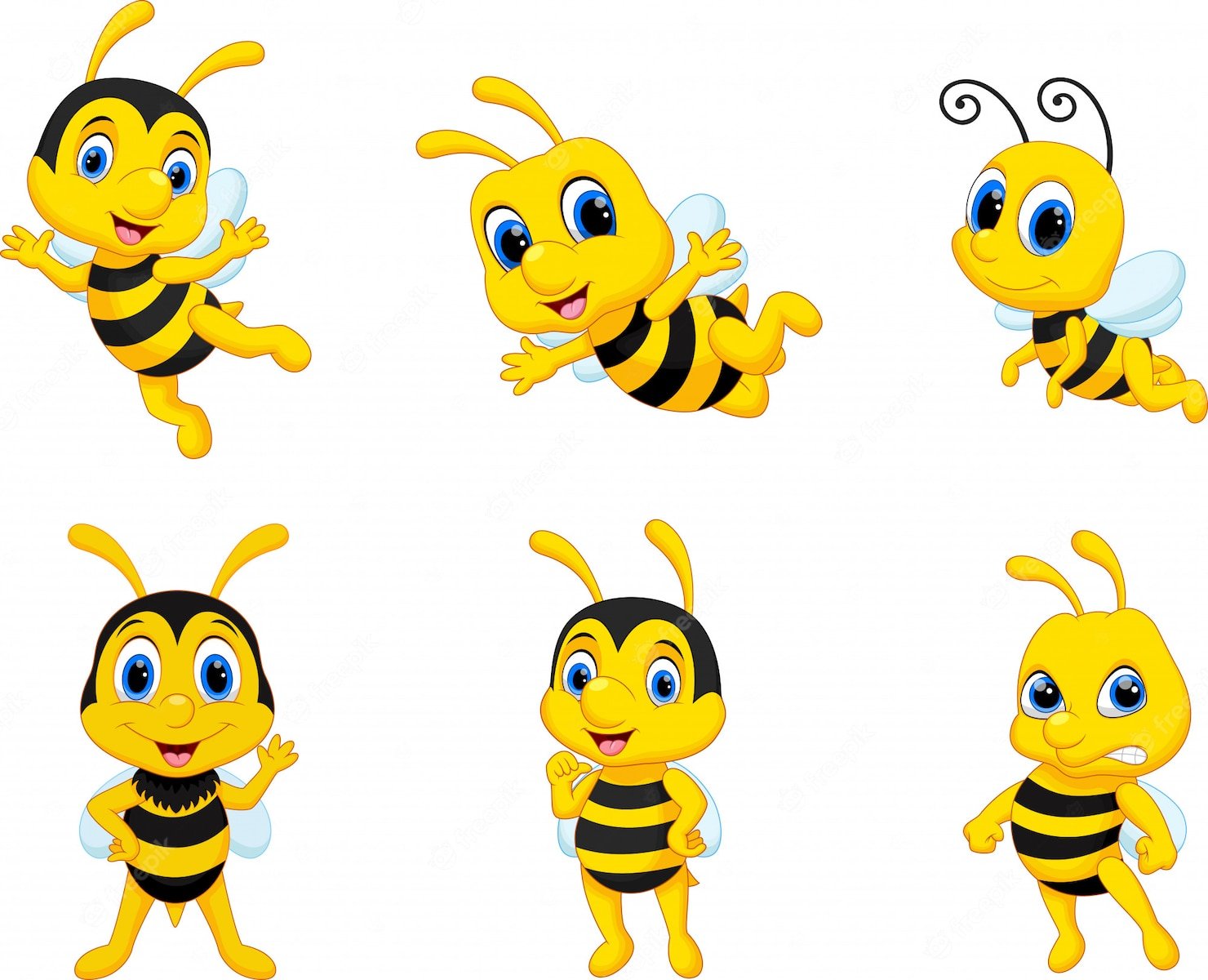Пчелки с разным настроением