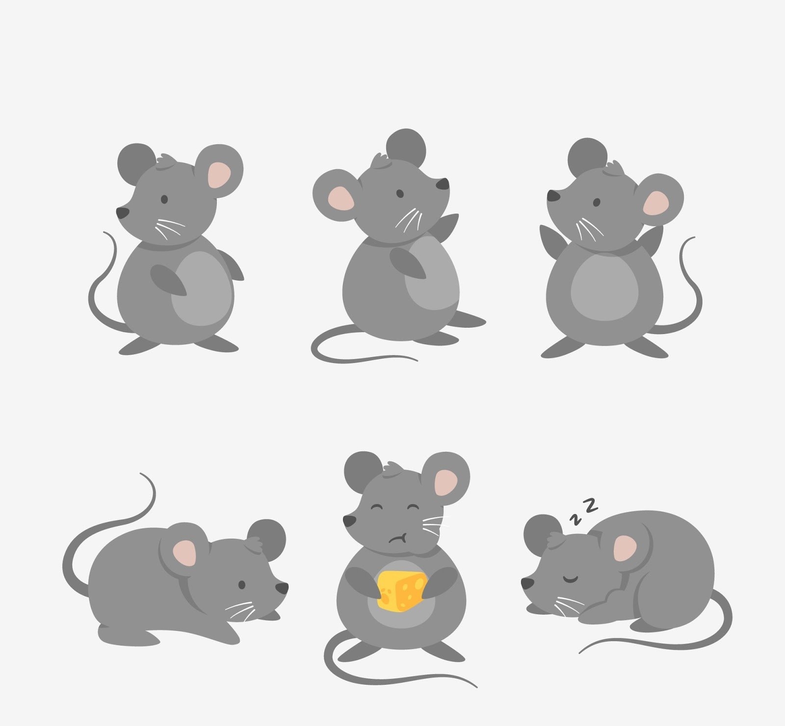Серая мышка для детей