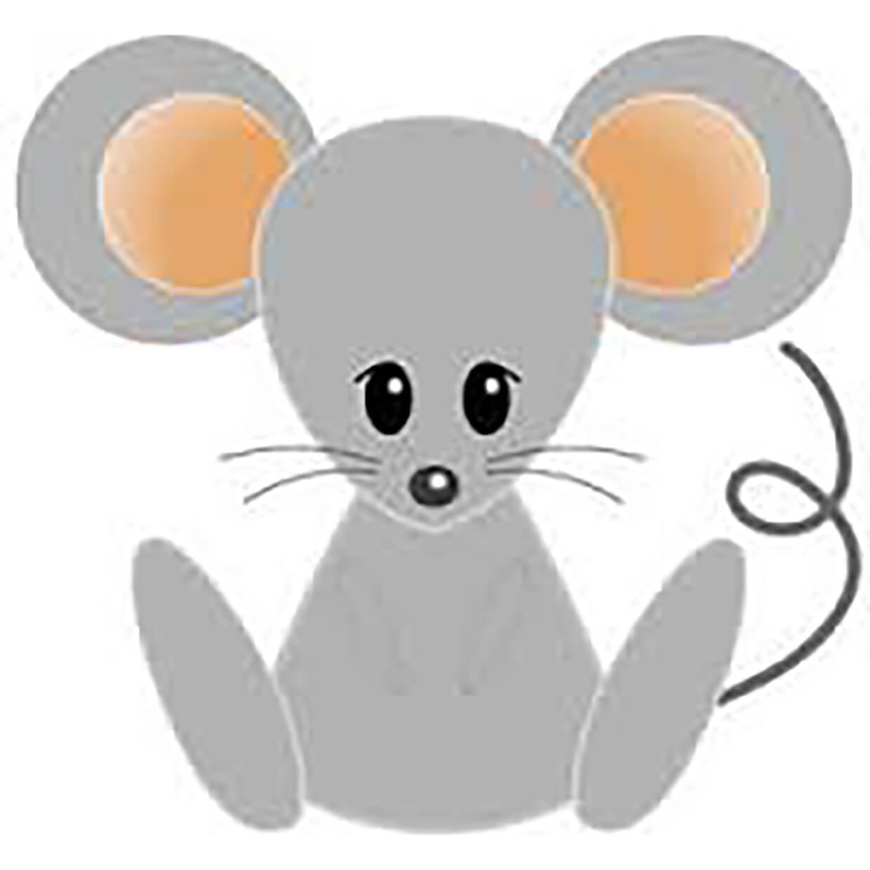 Мышка аппликация для малышей