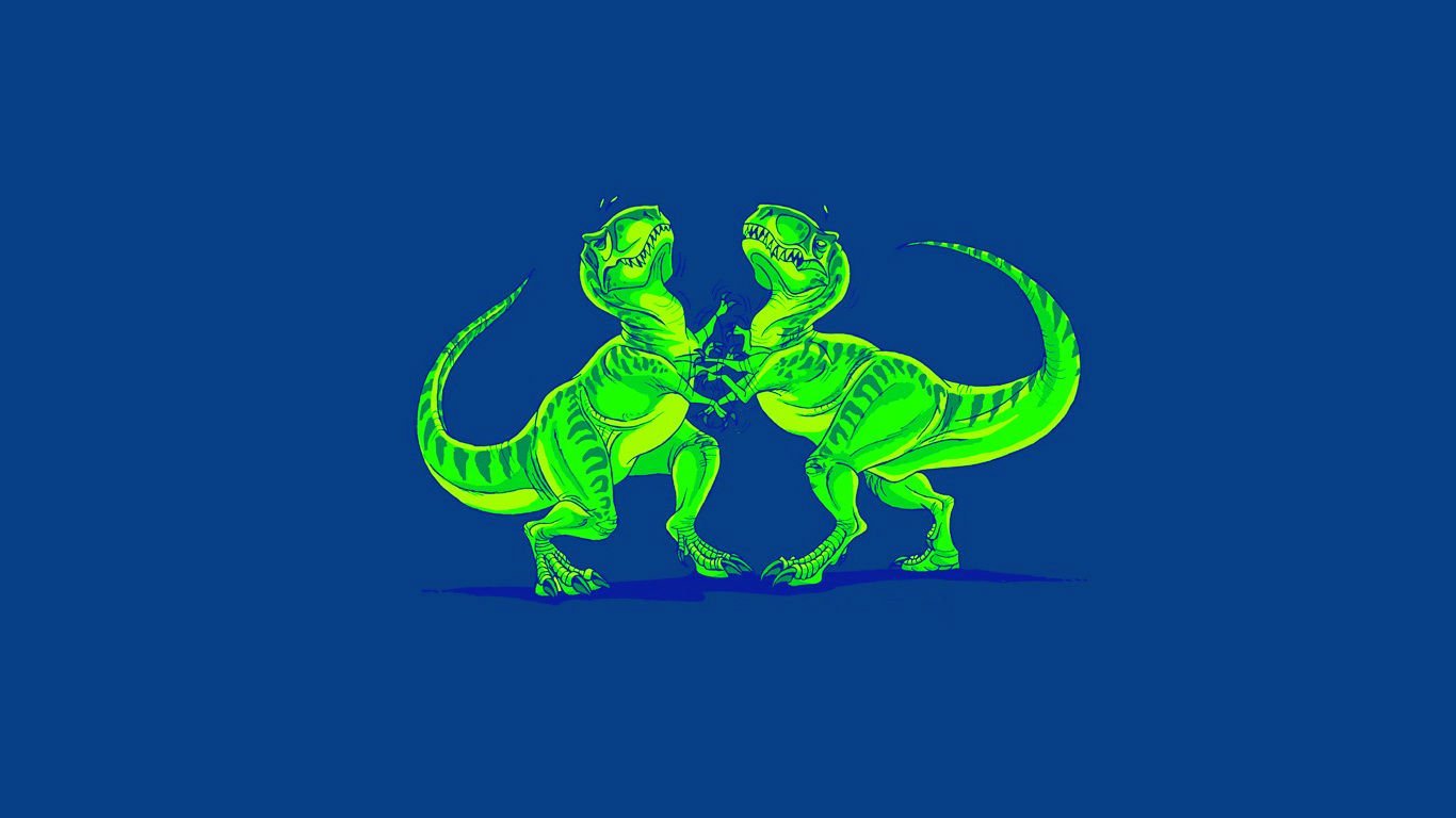 Динозаврик на темном фоне