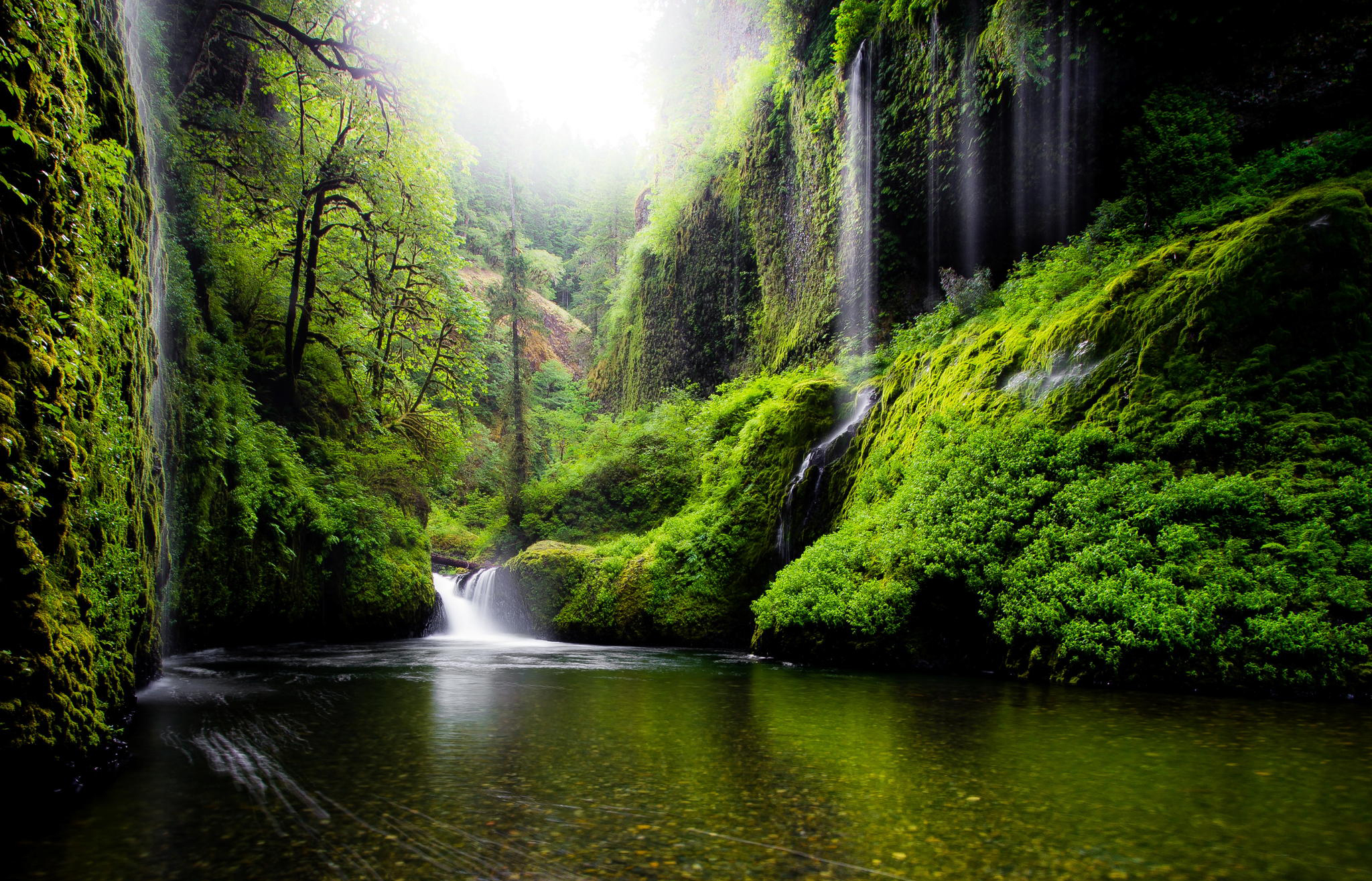 Водопад зелень