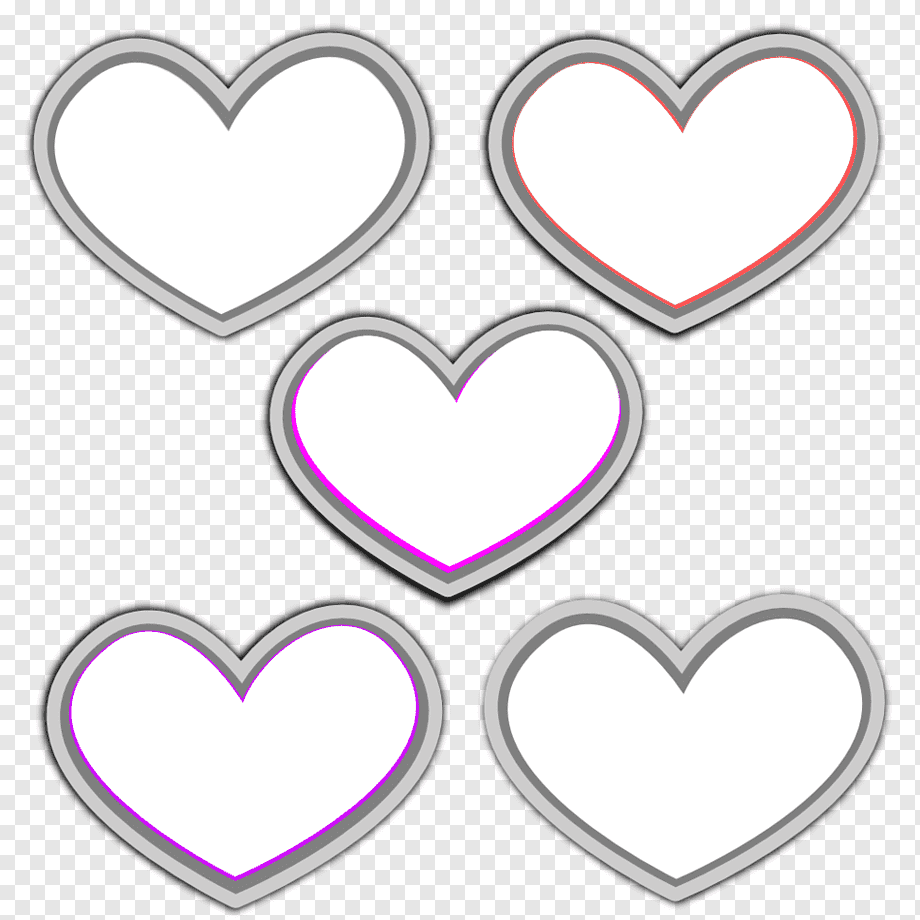 Стикеры сердечки для печати