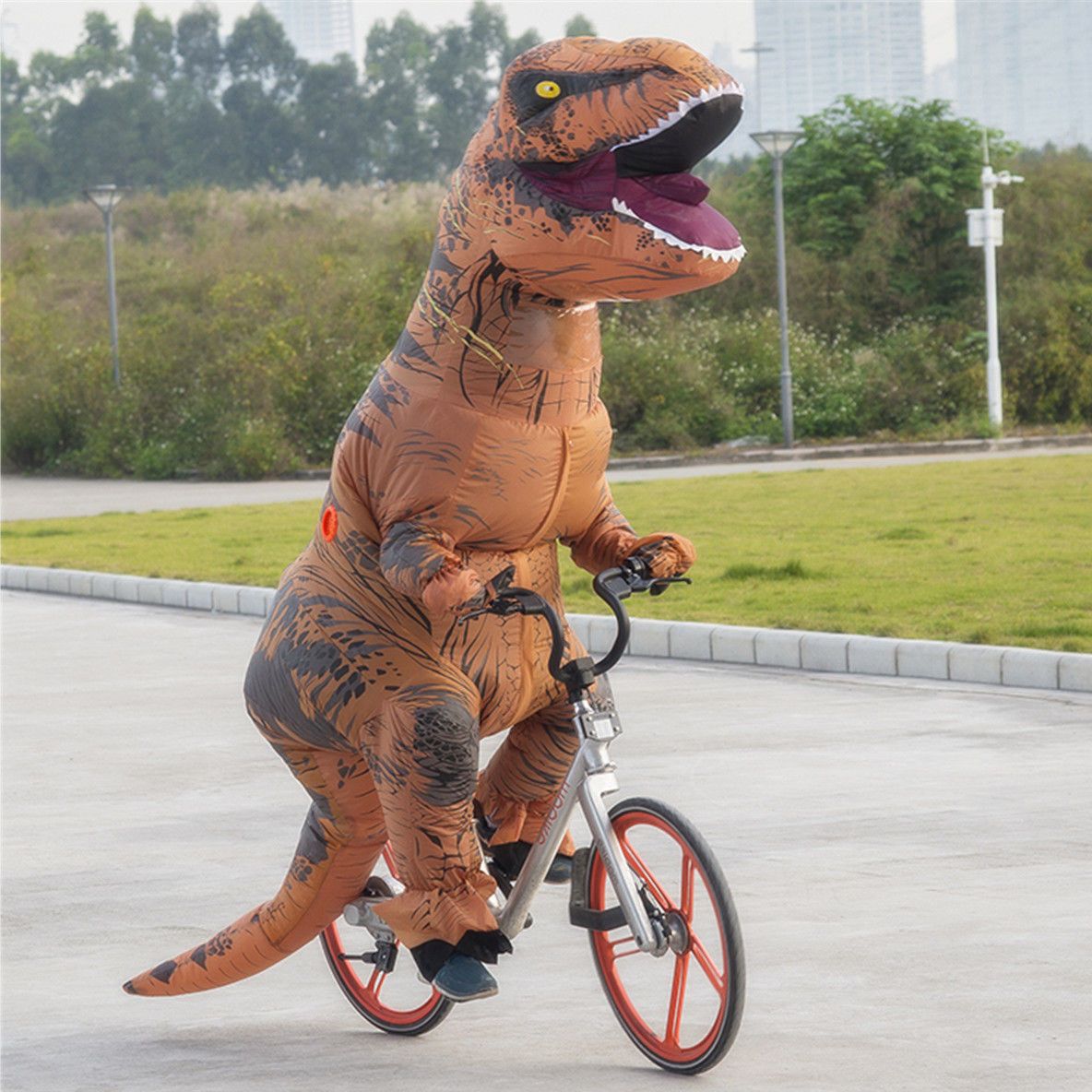 Надувной костюм динозавра t-Rex
