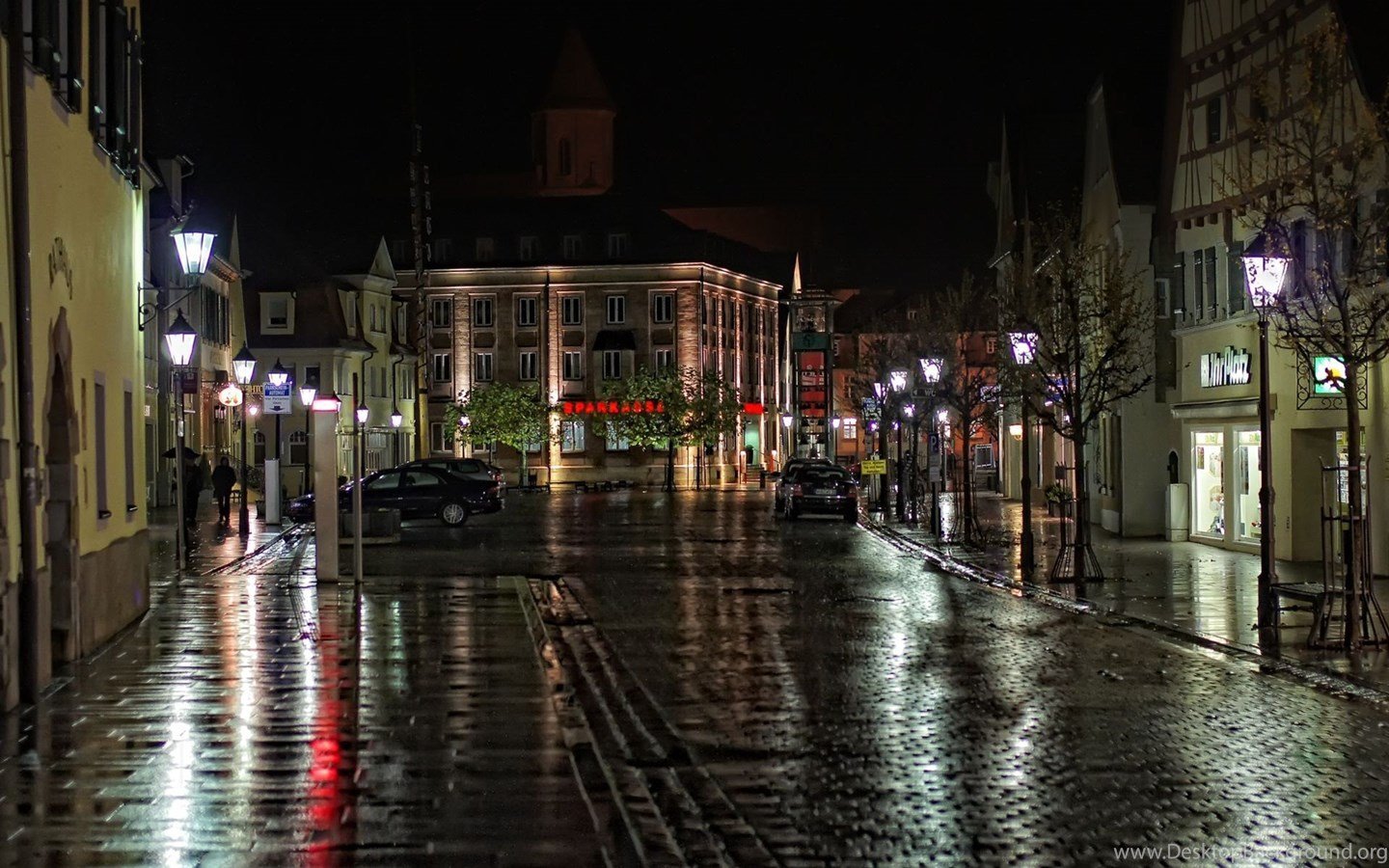 Дождливый город ночью