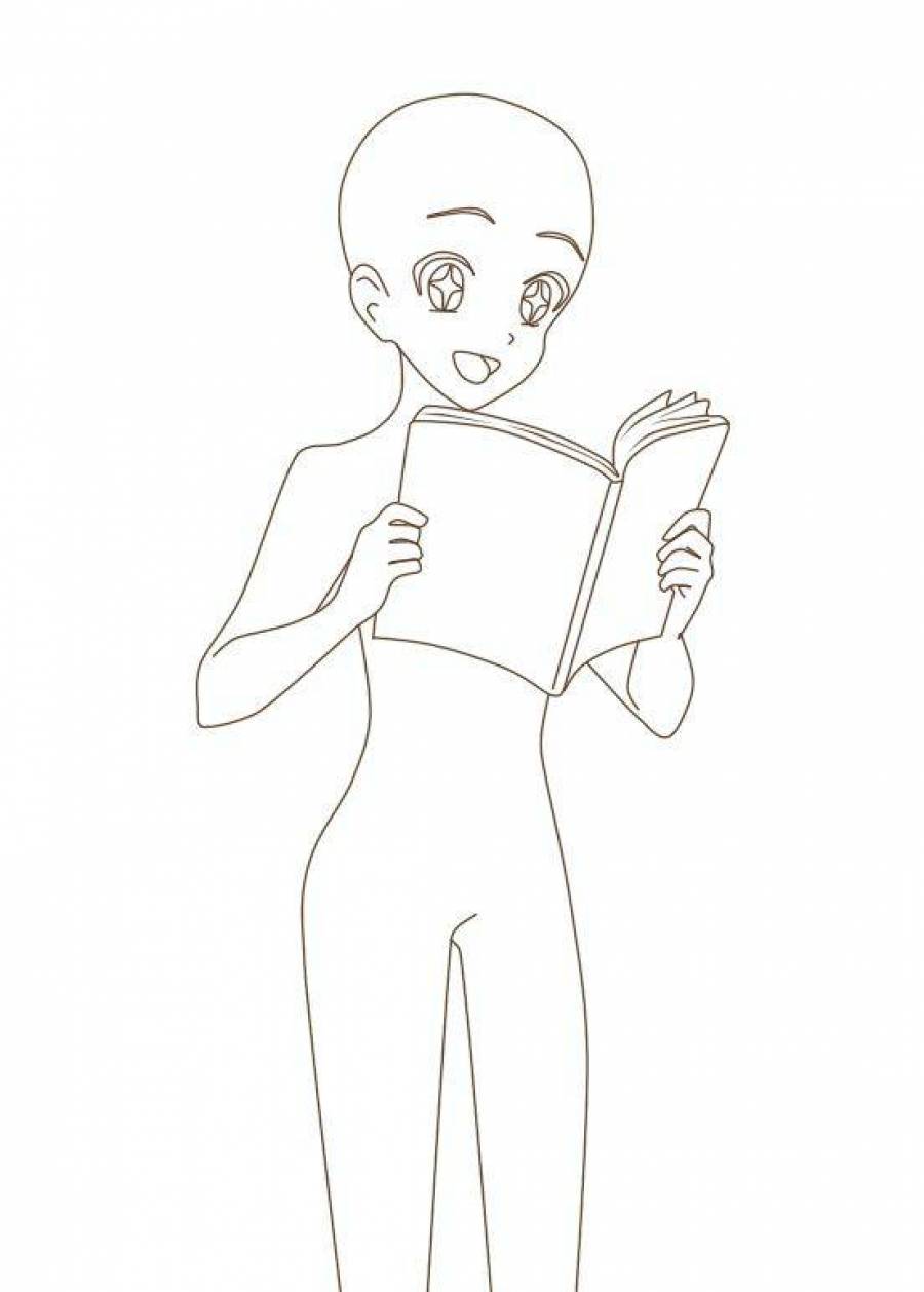 Манекены рисование человек с книгой
