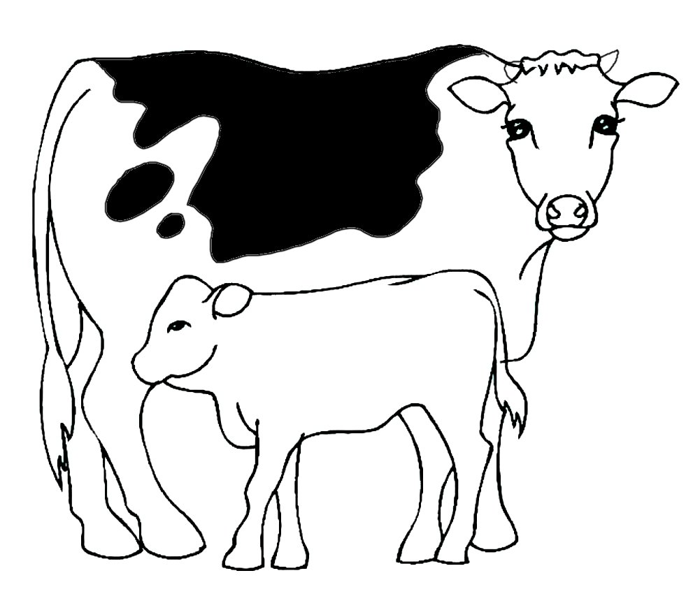 Корова трафарет для рисования