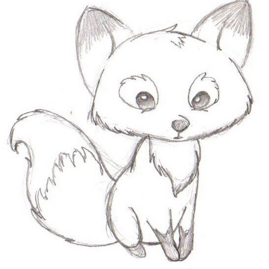 Рисунок лисы карандашом для срисовки