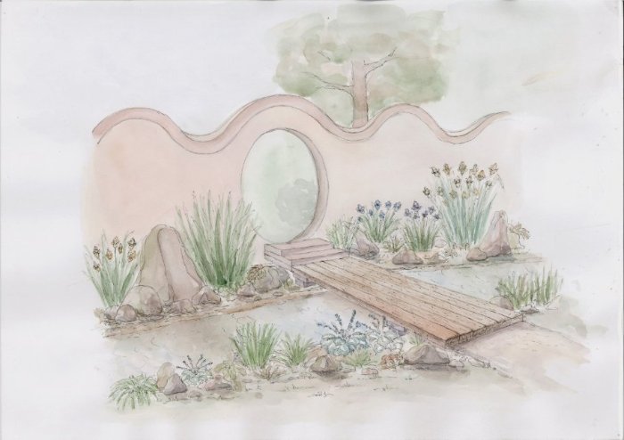 Зарисовка ботанического сада