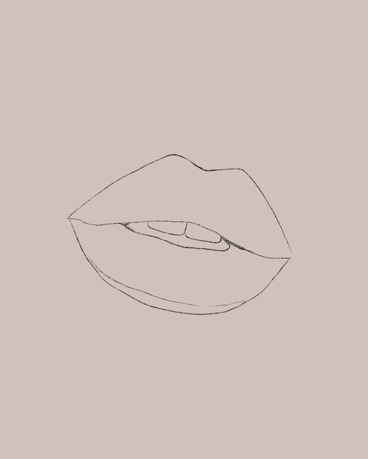 Как нарисовать губы карандашом женские красиво