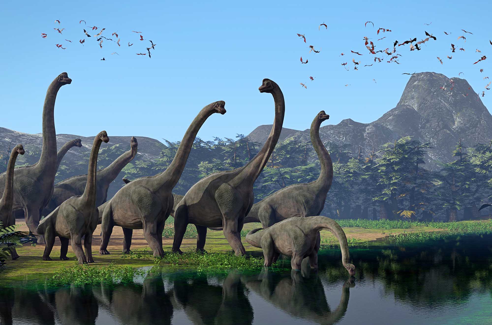 динозавры с длинной шеей как называются - 4863699