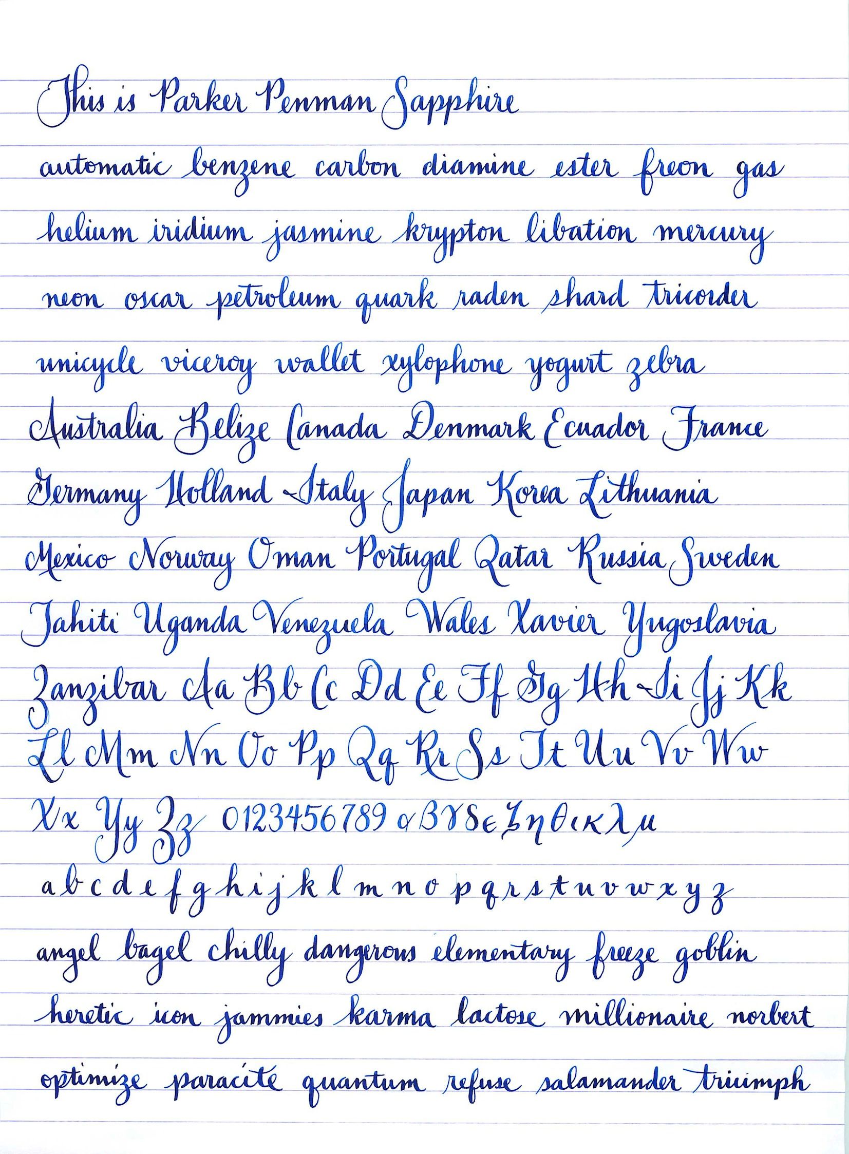 Красивый американский почерк