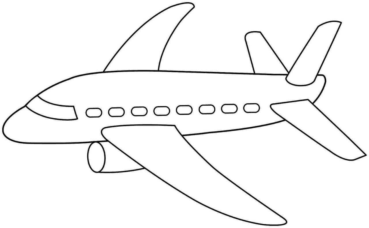 Рисунок самолета для раскрашивания