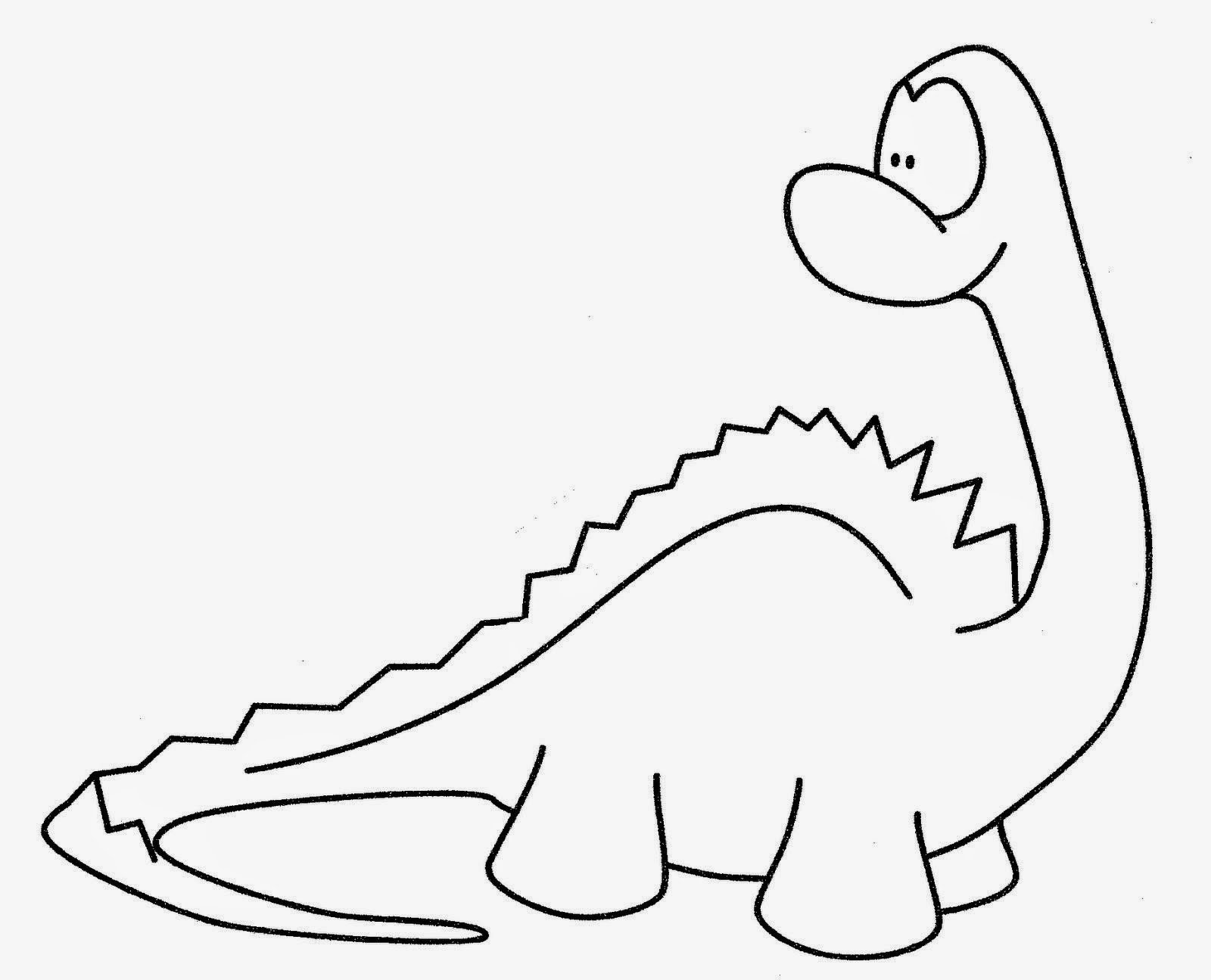 Контур динозавра для детей