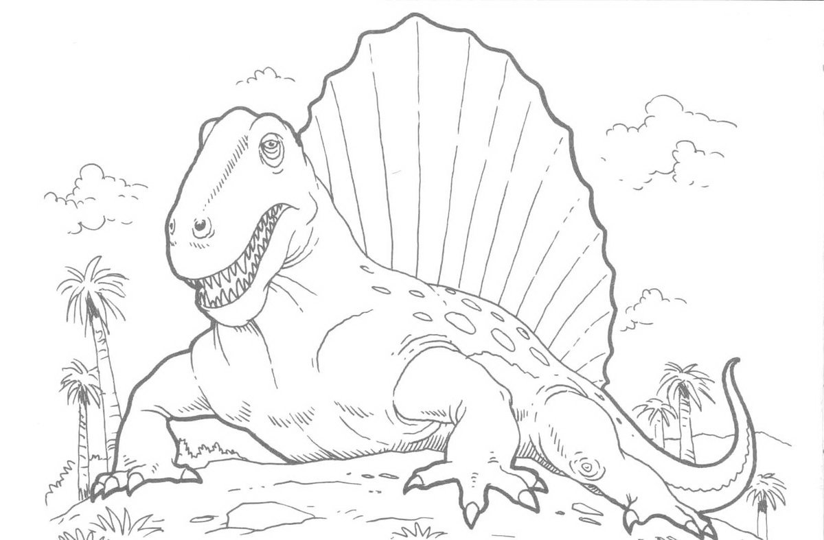 Динозаврики рисунки для разукрашивания
