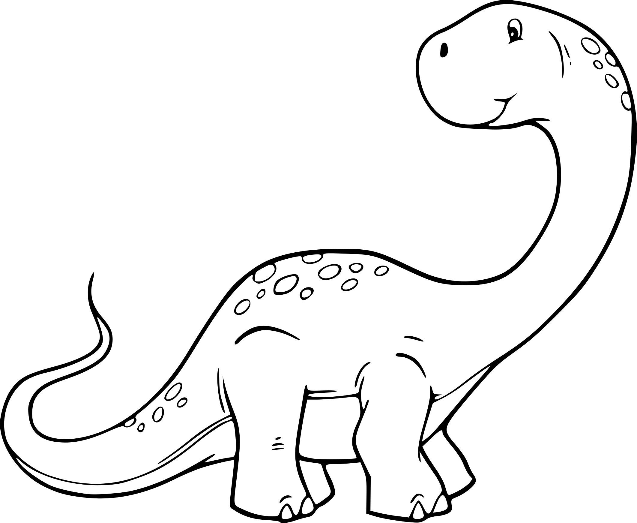 Динозавр Диплодок для самых маленьких раскраска