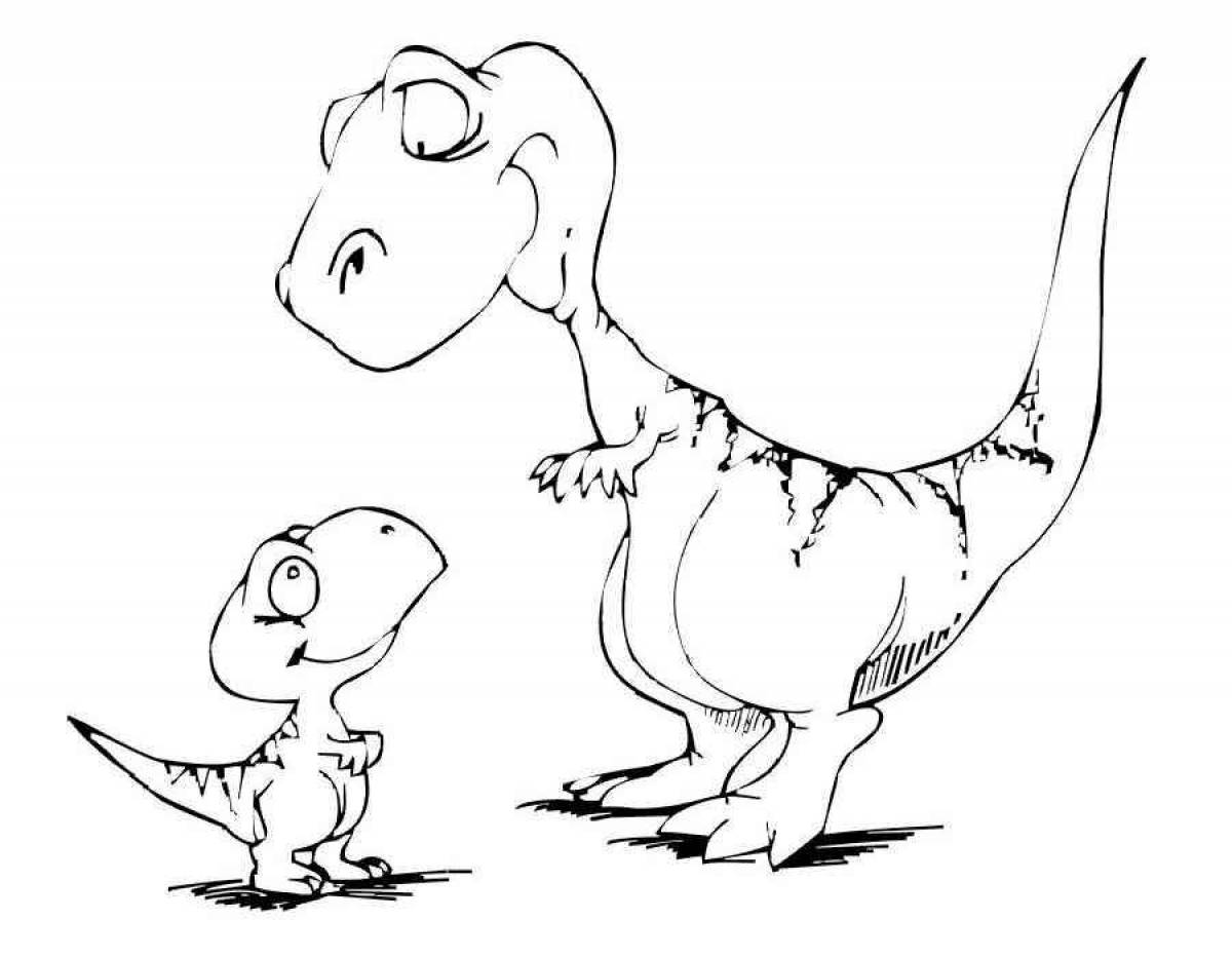 Динозаврик раскраска для детей
