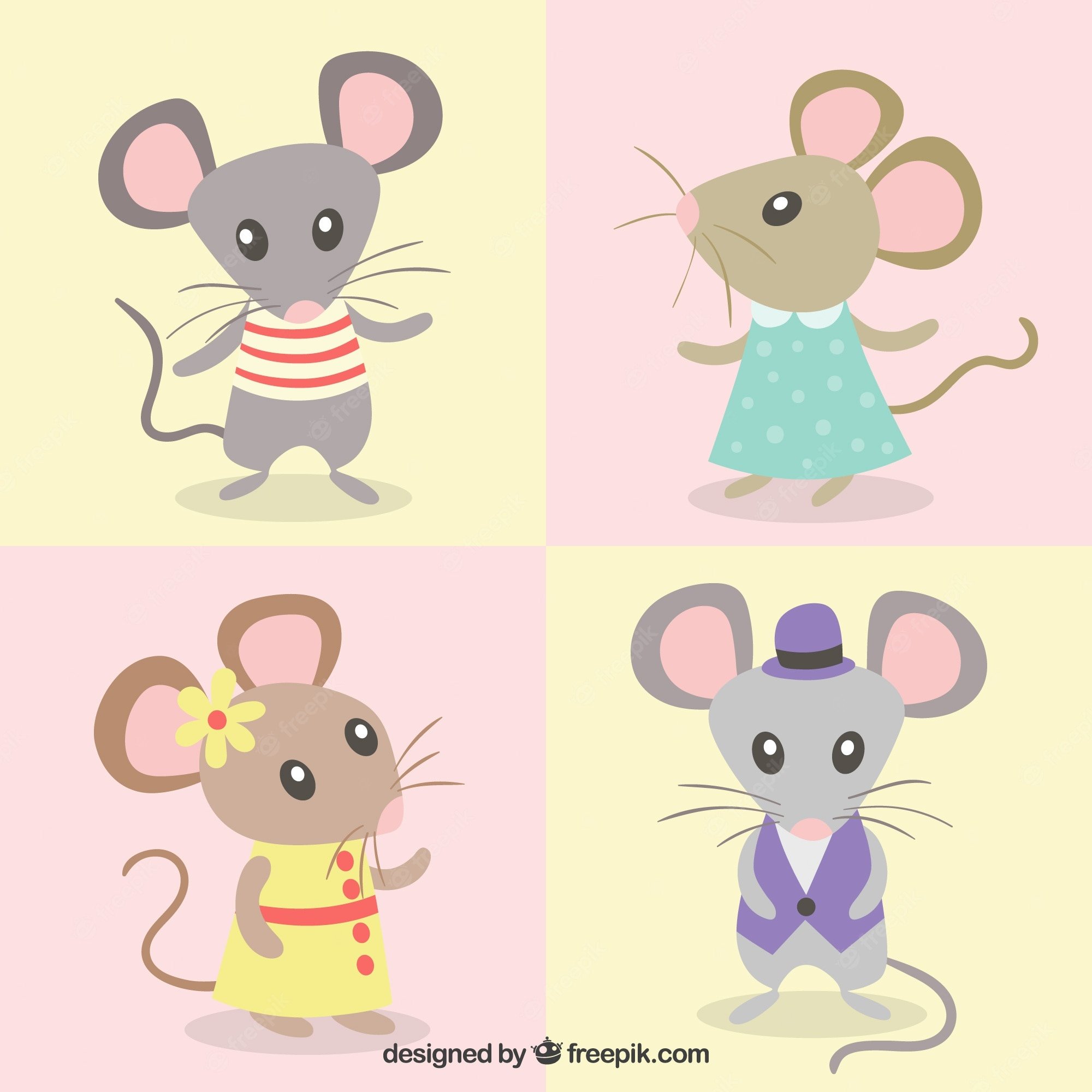 Мышки в одежде иллюстрация