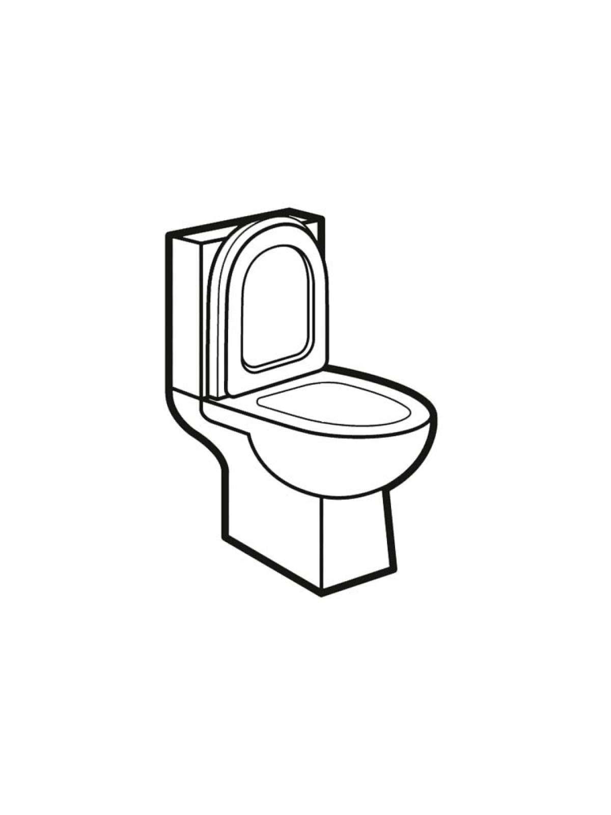 туалет как нарисовать - 9721722
