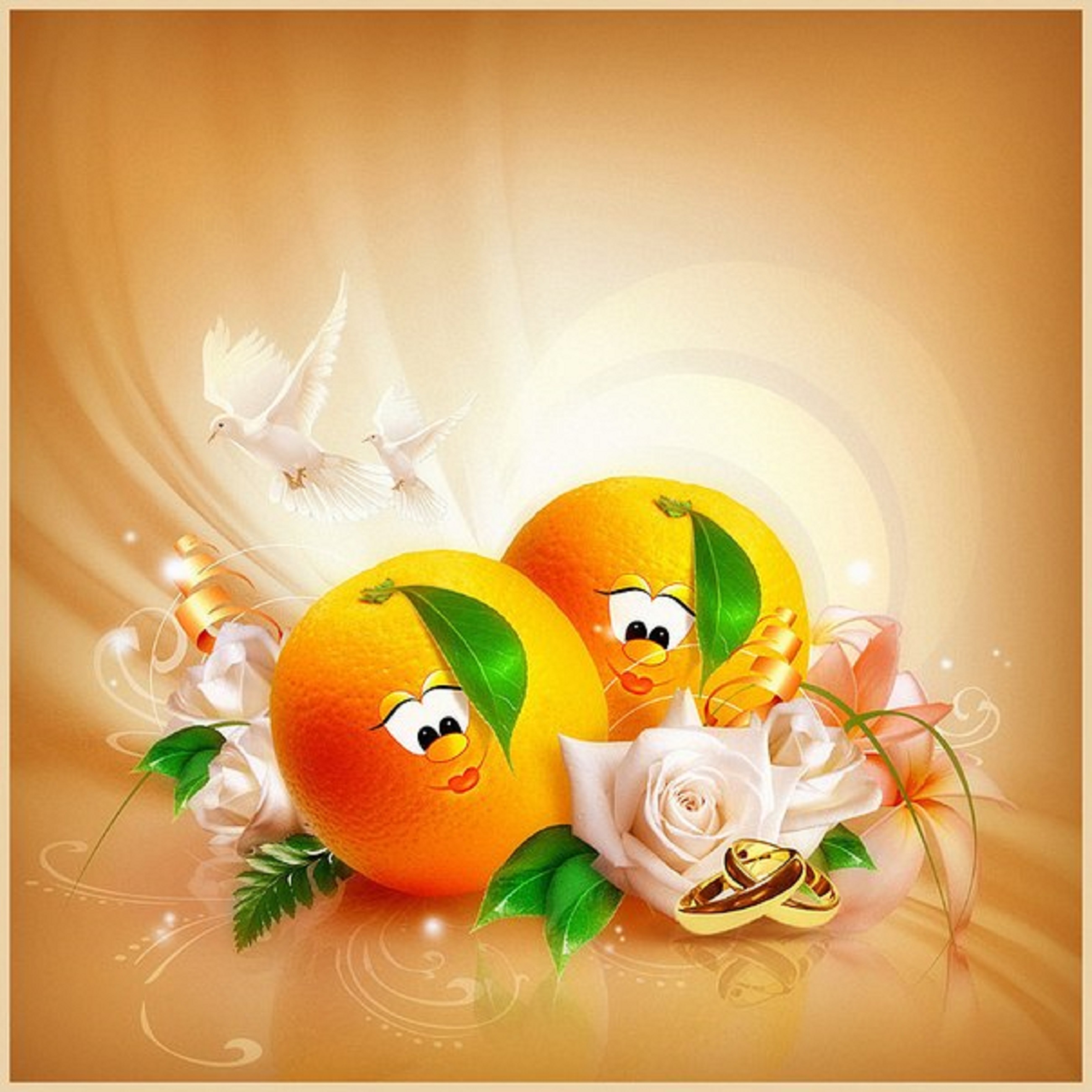 Апельсины с пожеланиями