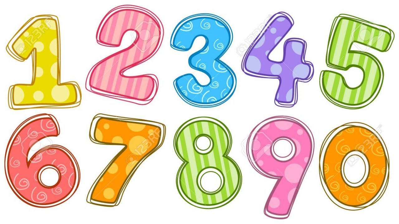 Разноцветные цифры для детей
