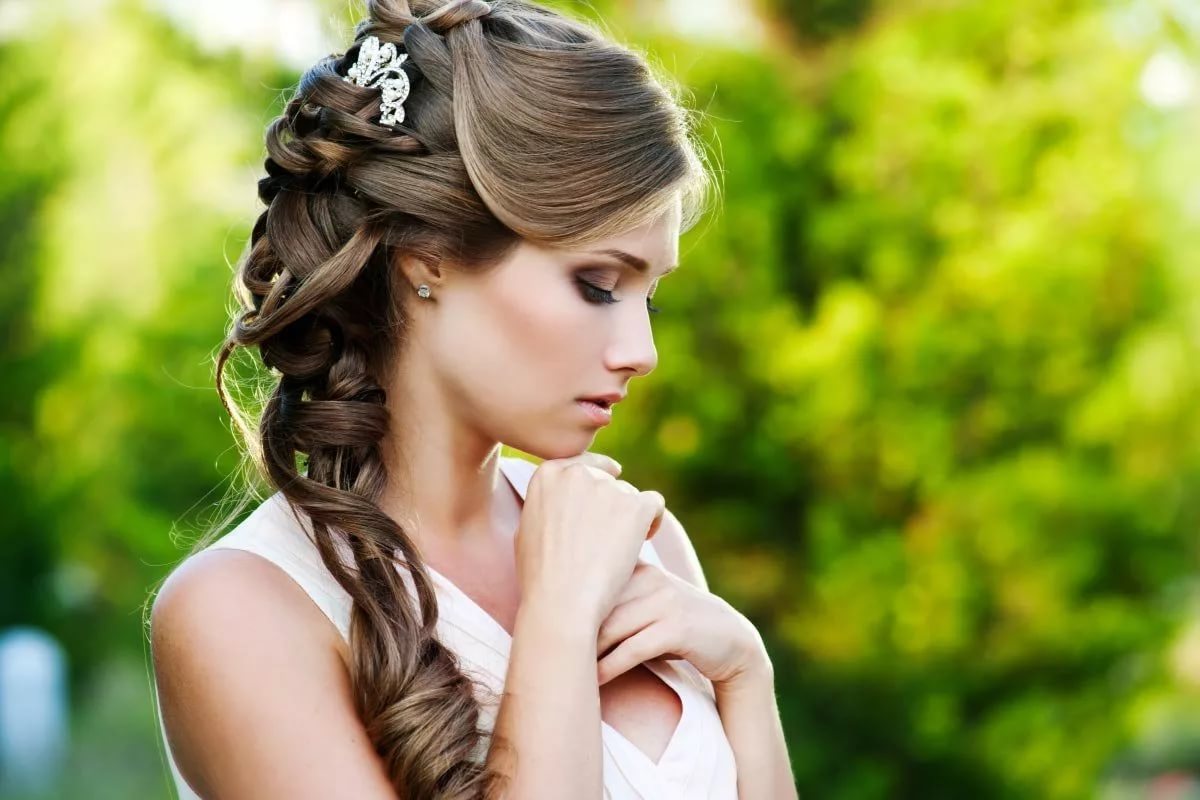 Красивые Свадебные прически на длинные волосы