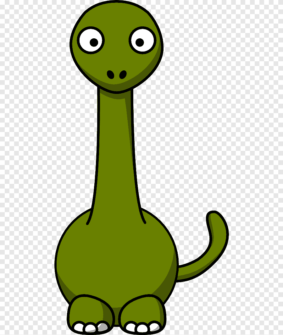 Милый зелёный динозавр