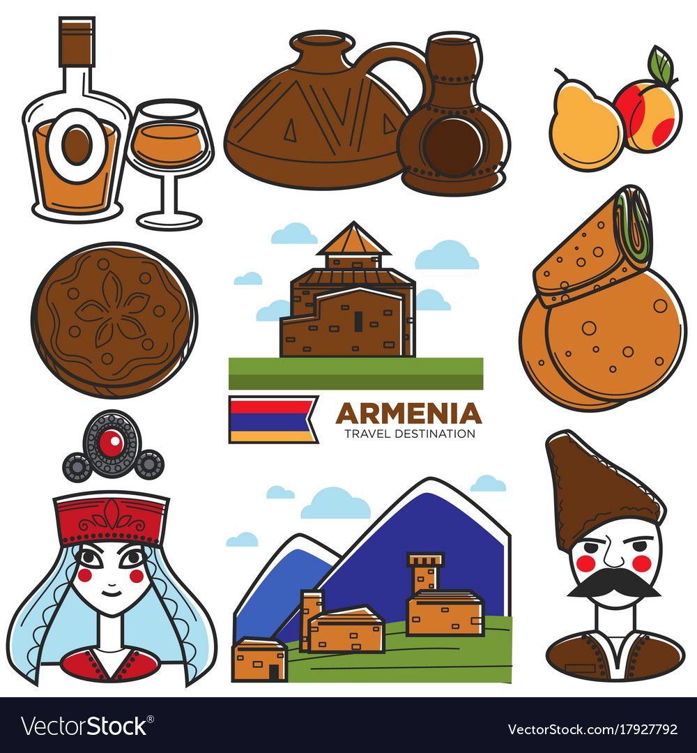 Иконки иллюстрации Армения