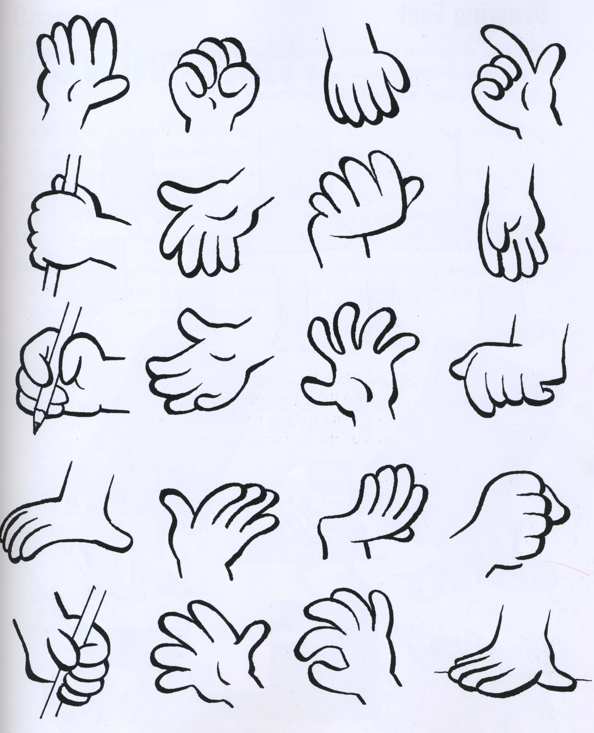 Руки для рисования мультяшные