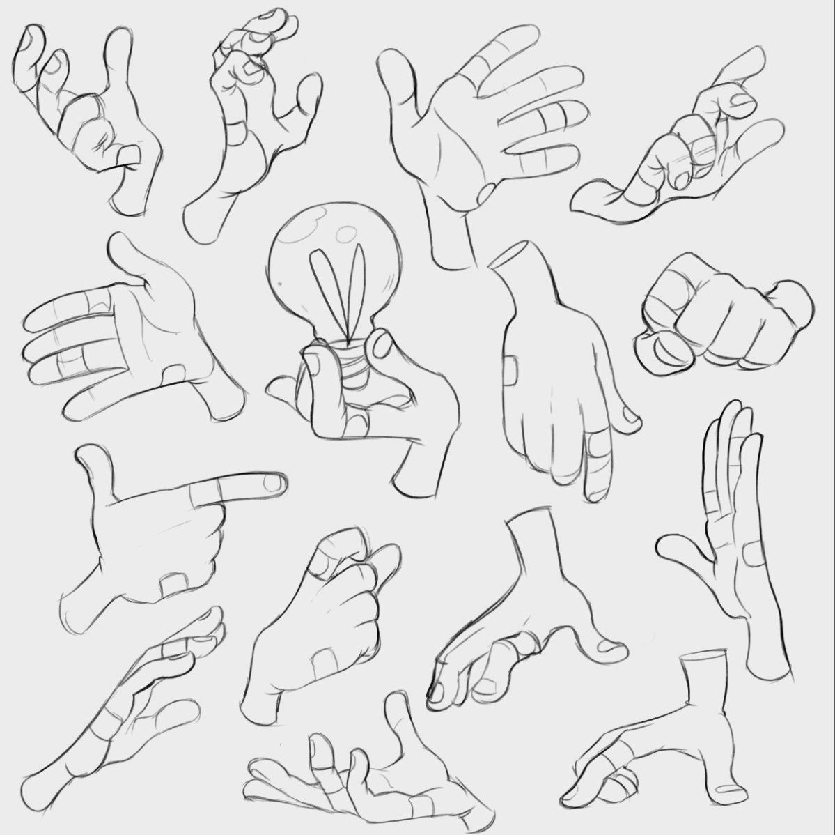 Рисование мультяшных рук